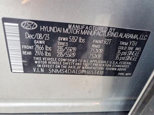 2023 HYUNDAI SANTA FE Limited — VINS