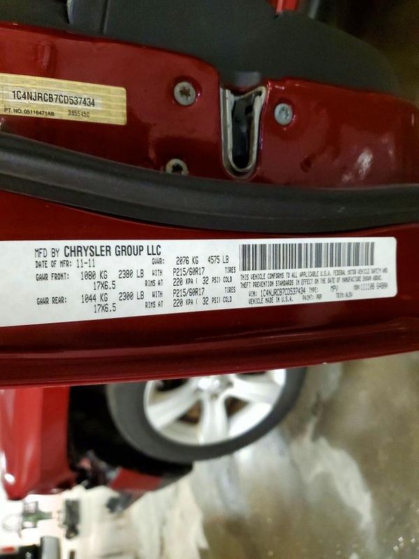 2012 JEEP PATRIOT Limited — VINS