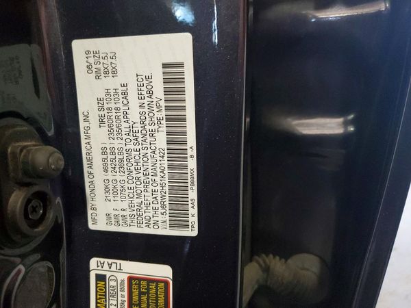 2019 HONDA CRV EX