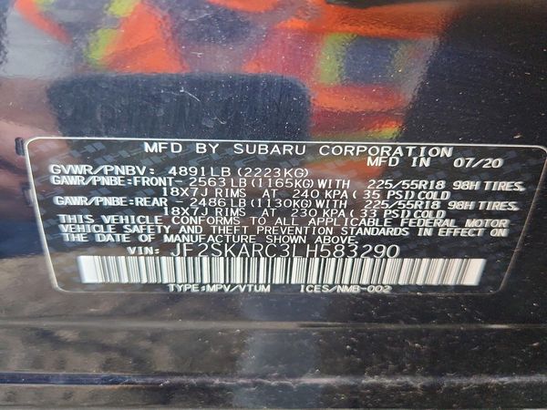 2020 SUBARU FORESTER Sport+ES+HK+KA