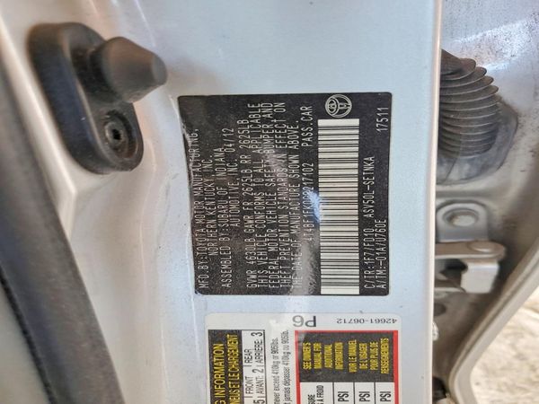 2012 TOYOTA CAMRY