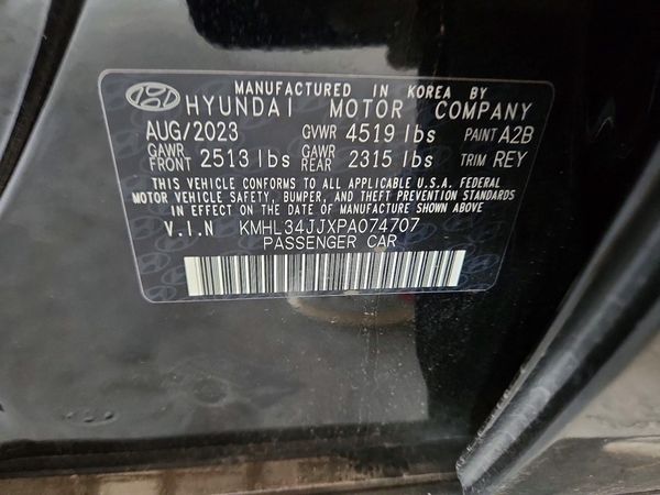 2023 HYUNDAI SONATA SEL — VINS