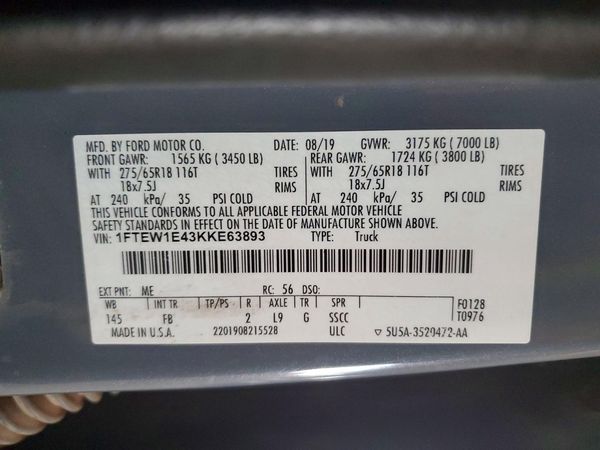 2019 FORD F150