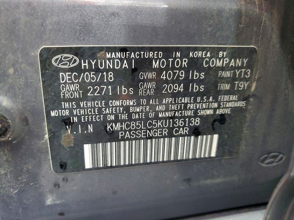2019 HYUNDAI IONIQ Limited (HEV)