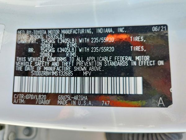 2021 TOYOTA HIGHLANDER Limited