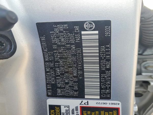 2014 TOYOTA CAMRY — VINS