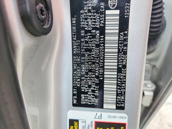 2013 TOYOTA CAMRY