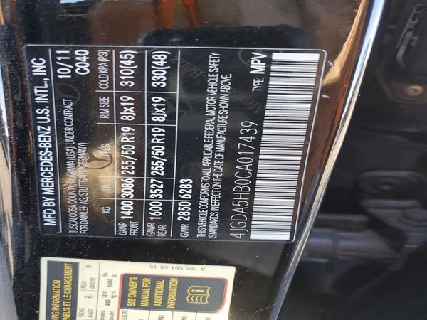 2012 MERCEDES-BENZ ML ML350 4-MATIC