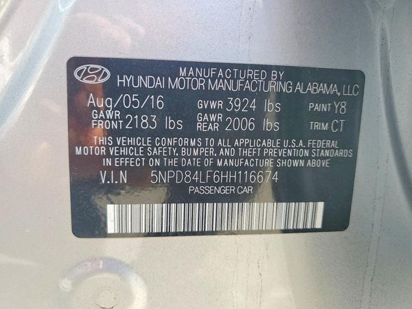 2017 HYUNDAI ELANTRA