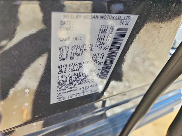 2013 INFINITI JX35 — VINS