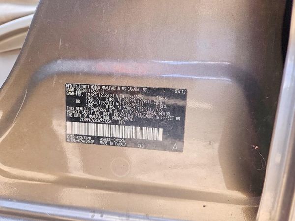 2012 TOYOTA RAV4 BASE Standard