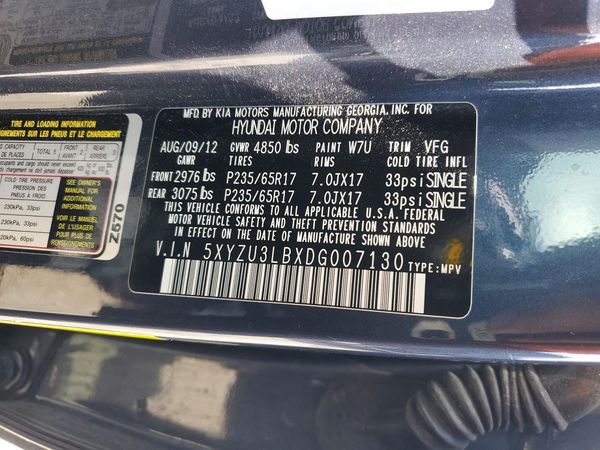 2013 HYUNDAI SANTA FE