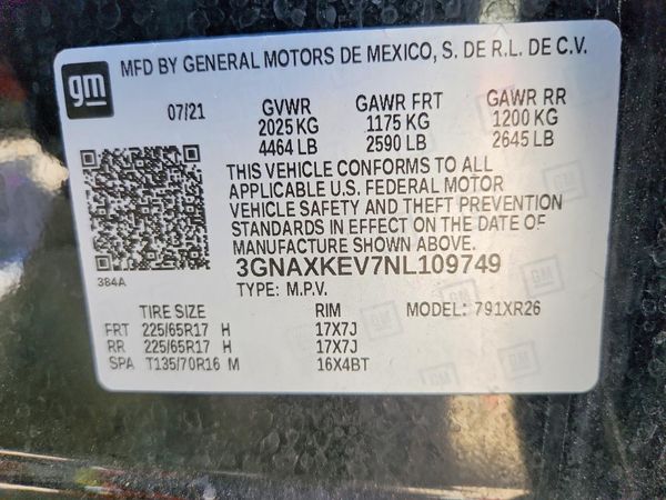 2022 CHEVROLET EQUINOX LT (1LT)