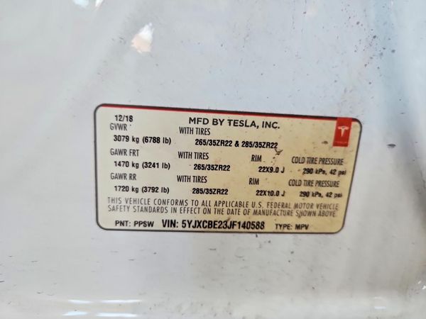 2018 TESLA MODEL X