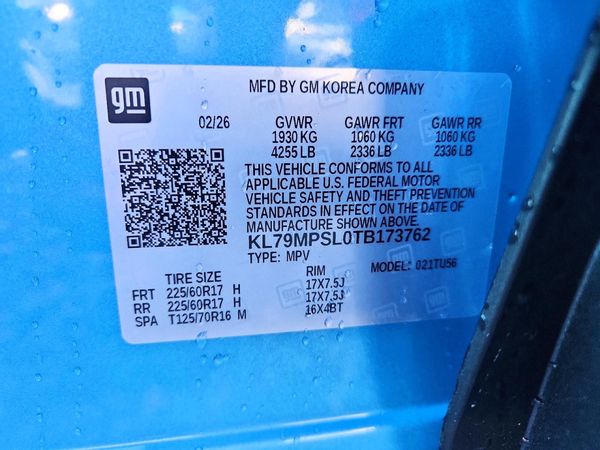 2026 CHEVROLET TRAILBLAZE LT — VINS