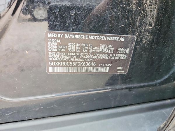 2015 BMW X5 — VINS