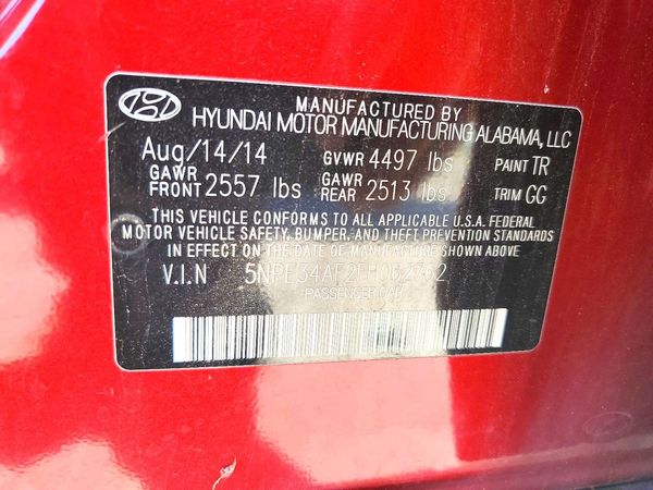2015 HYUNDAI SONATA