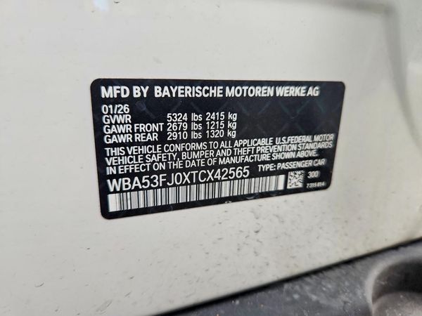 2026 BMW 530 xDrive — VINS