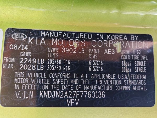 2015 KIA SOUL GL(Middle-low grade)