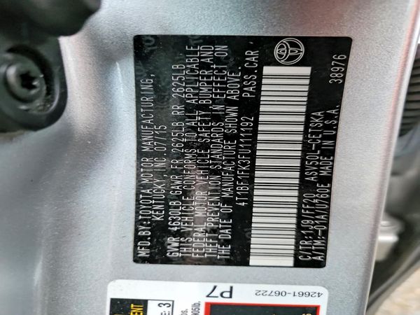 2015 TOYOTA CAMRY