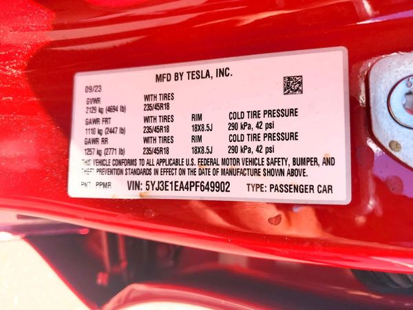 2023 TESLA MODEL 3