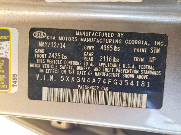2015 KIA OPTIMA GL(Middle-low grade)