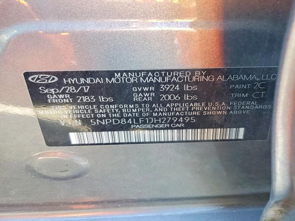 2018 HYUNDAI ELANTRA — VINS