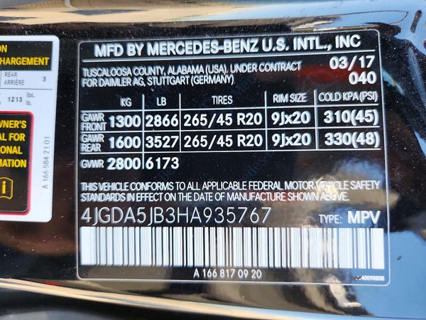 2017 MERCEDES-BENZ GLE
