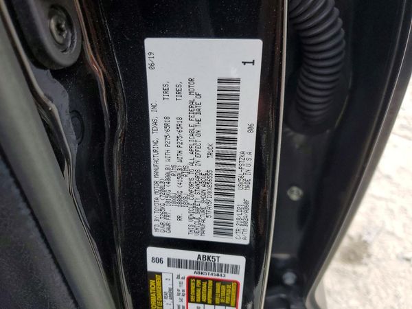 2019 TOYOTA TUNDRA Platinum Grade — VINS