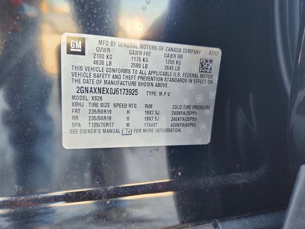 2018 CHEVROLET EQUINOX Premier (2LZ) — VINS