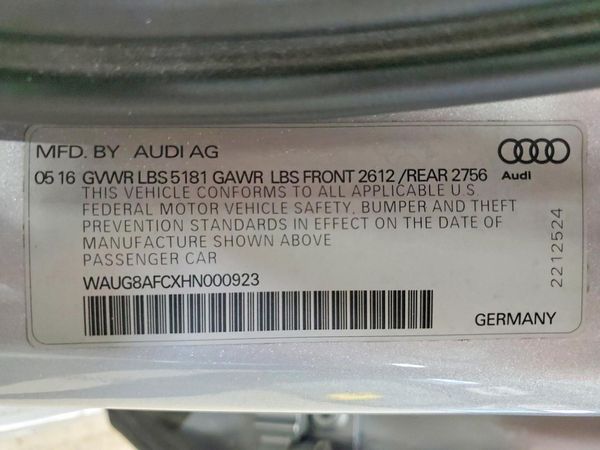 2017 AUDI A6 quattro Premium Plus