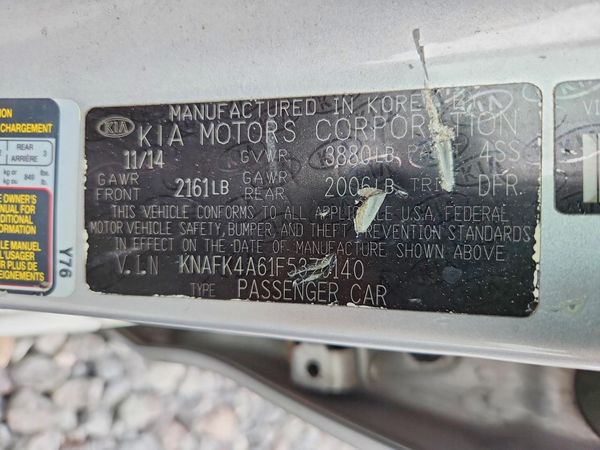 2015 KIA FORTE GL(Middle-low grade)