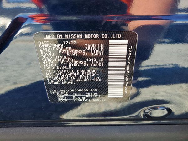 2023 NISSAN ARMADA SL — VINS