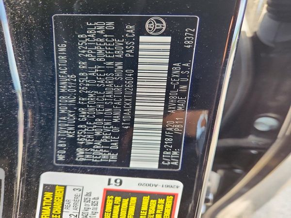 2026 TOYOTA CAMRY