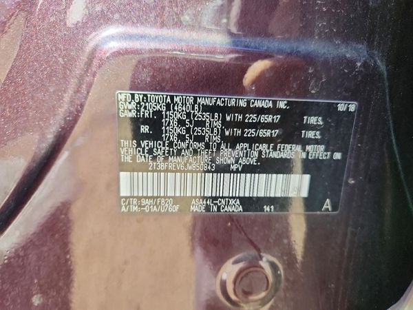 2018 TOYOTA RAV4 LE