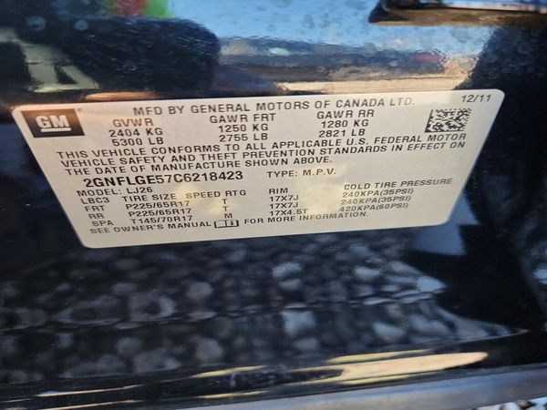 2012 CHEVROLET EQUINOX LTZ