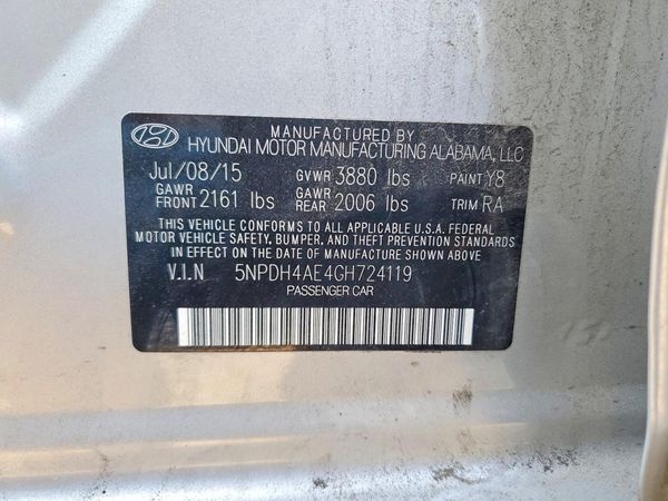 2016 HYUNDAI ELANTRA