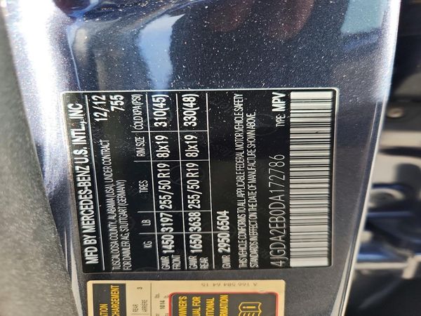 2013 MERCEDES-BENZ ML ML350 BLUETEC 4-MATIC