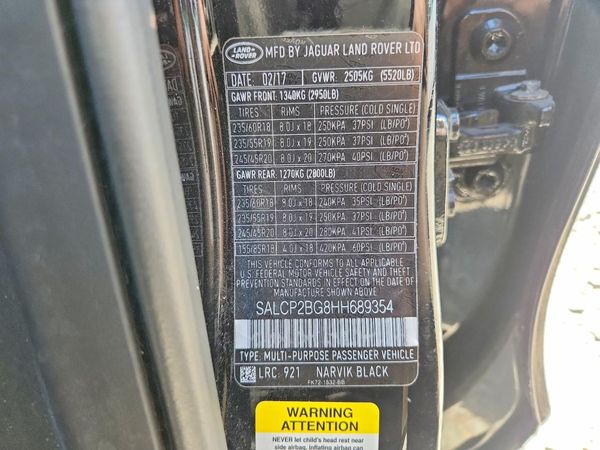2017 LAND ROVER DISCOVERY SE — VINS