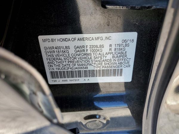 2018 ACURA ILX Special Edition — VINS