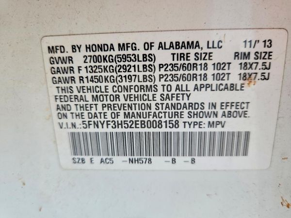 2014 HONDA PILOT EX-L