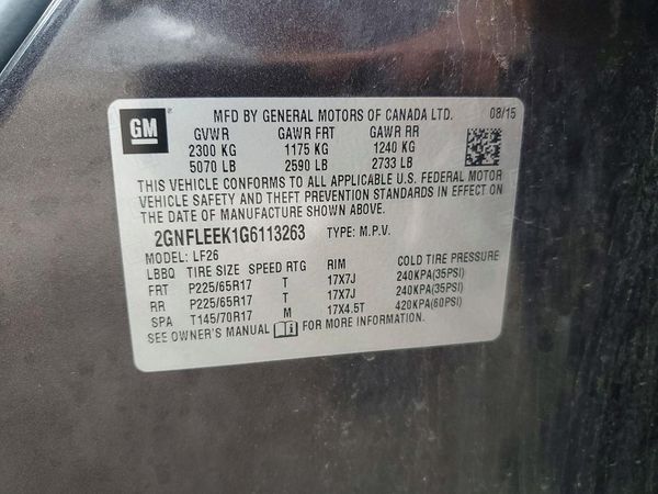 2016 CHEVROLET EQUINOX LS