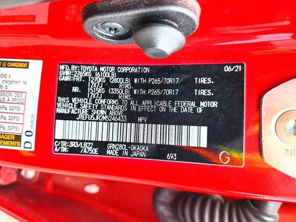 2021 TOYOTA 4RUNNER SRS Prem