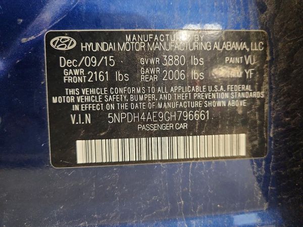 2016 HYUNDAI ELANTRA