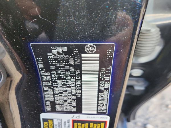 2016 TOYOTA CAMRY — VINS