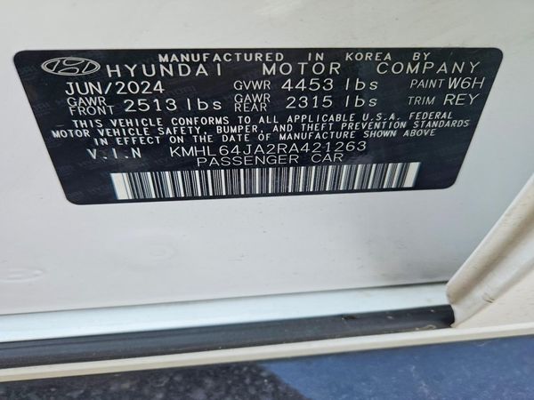 2024 HYUNDAI SONATA SEL — VINS