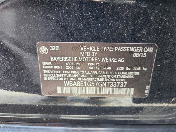2016 BMW 320