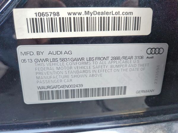 2014 AUDI A8 L — VINS