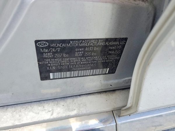 2017 HYUNDAI SONATA