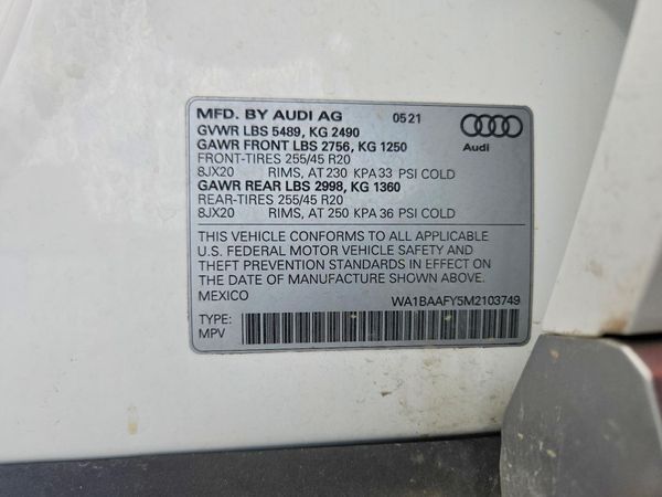 2021 AUDI Q5 quattro Premium Plus